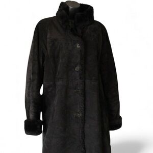 Searle Suede and Faux Fur Coat